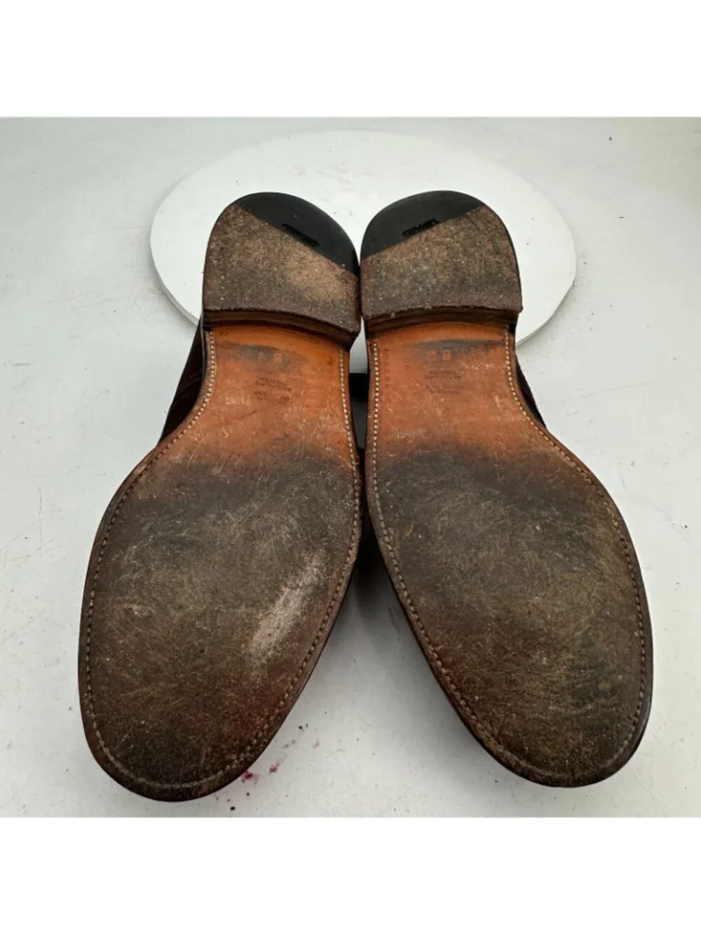 Lottusse Men Size 8.5 Dark Brown Suede Buckle Single Monk Strap Dress Shoes